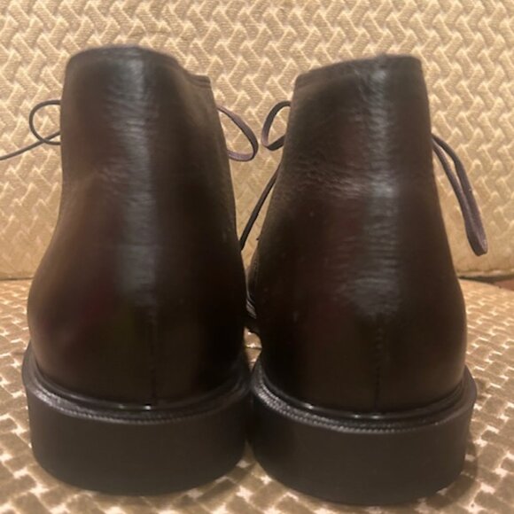 Massimo Dutti Nappa Rich Brown Leather Lace Up Cushioned Safari Boots New main image 9